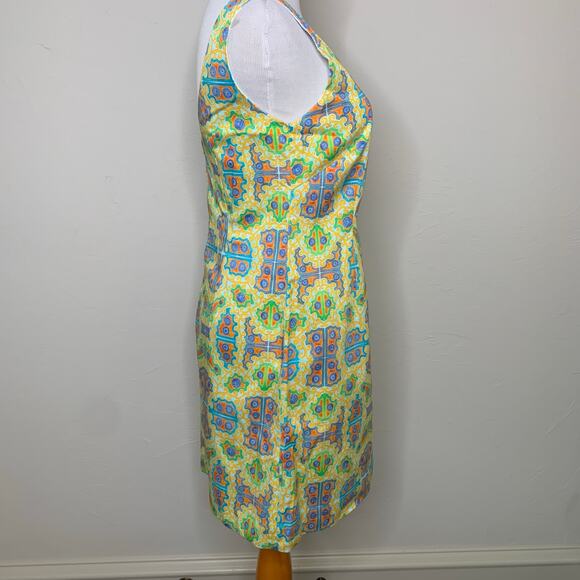 Kaeli Smith Sheath Dress  Sz 2 Yellow Medallion - Picture 4 of 8